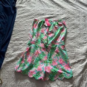 NWT Lilly Pulitzer strapless romper size large